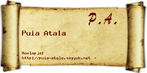 Puia Atala névjegykártya
